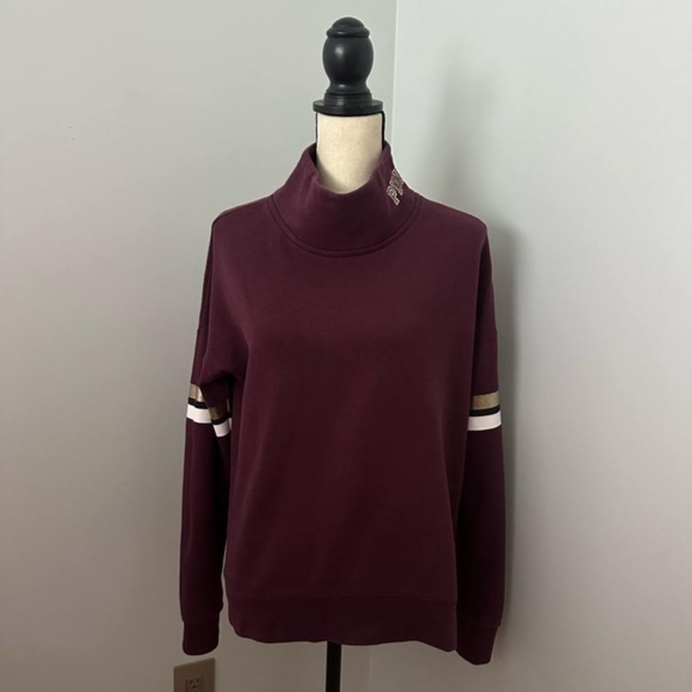 VICTORIA SECRET PINK MOCK NECK SWEATSHIRT